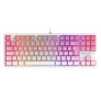 Teclado Mecânico Gamer Redragon Daksa Branco e Rosa K576GP-RGB
